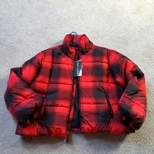 Riley & James Plaid Puffer Jacket XL NWT!!